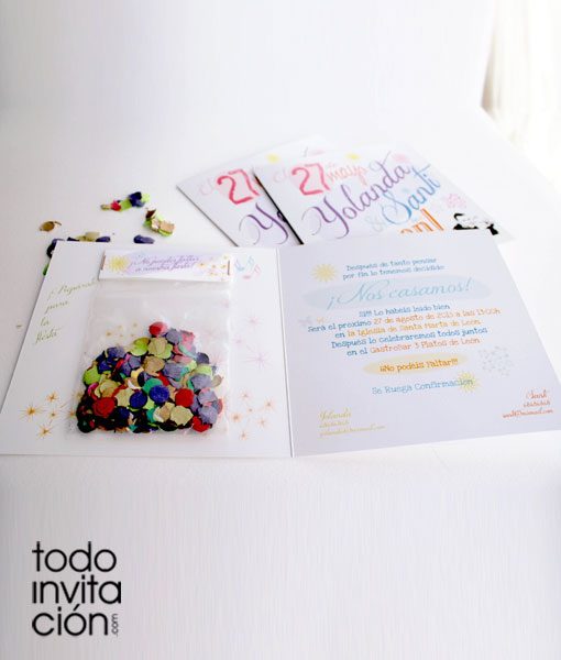 invitacion de boda party original