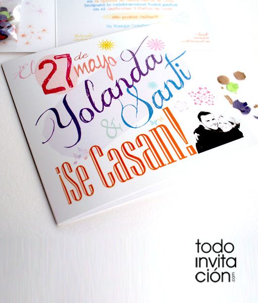 invitacion de boda party original