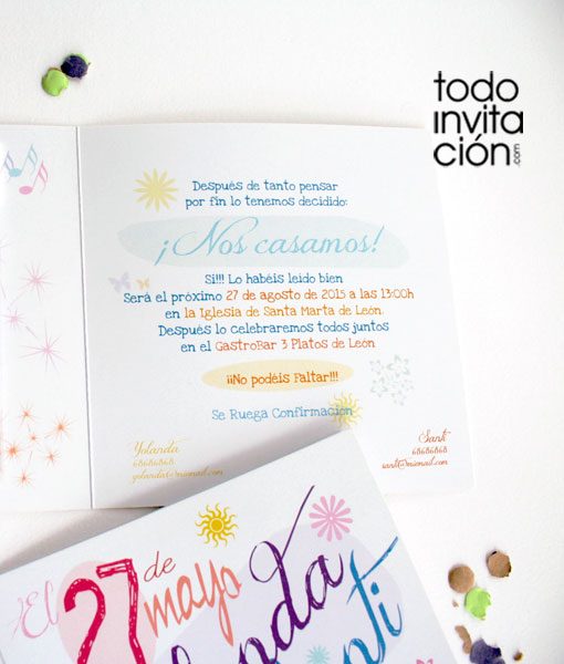 invitacion de boda party original