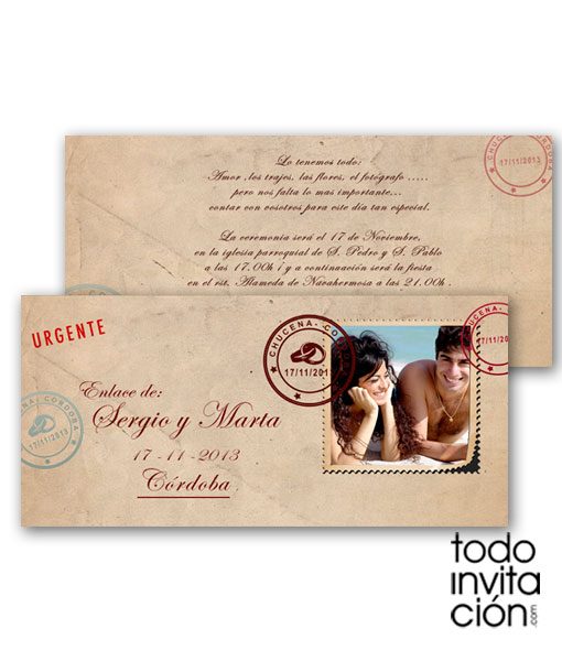 invitacion de boda post