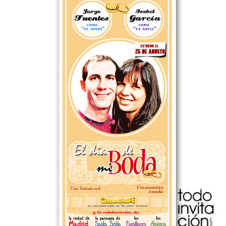 invitacion de boda cartel de cine