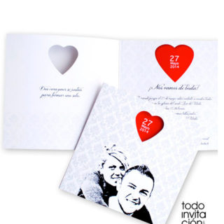 invitacion de boda corazón