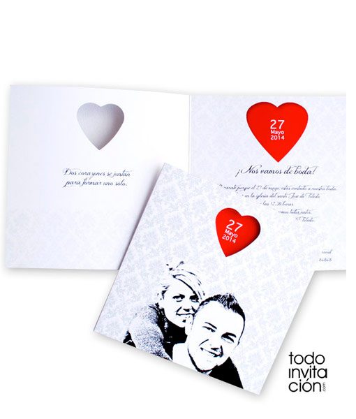 invitacion de boda corazón