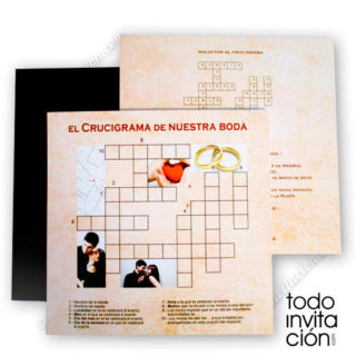 invitacion de boda crucigrama