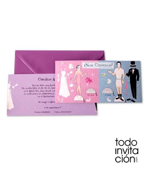 invitacion de boda recortable