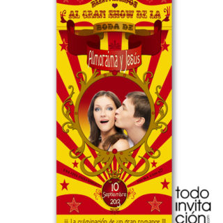 invitacion de boda original gran show