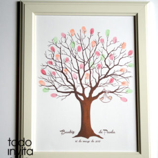 cuadro arbol de huellas bautizo hatillo bebe