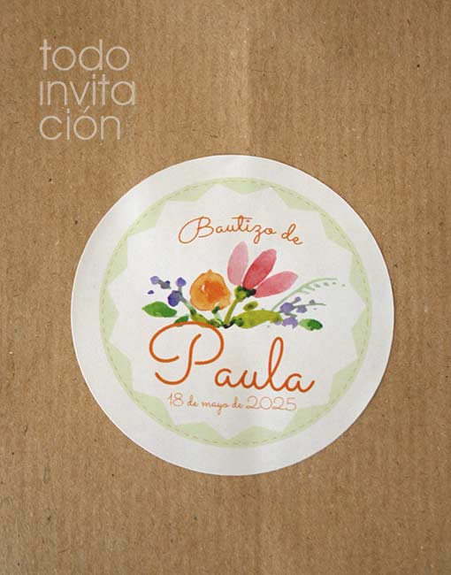 PEGATINA PERSONALIZADA 32 – Pack 24 und. - Todoinvitacion- invitaciones y  detalles diferentes