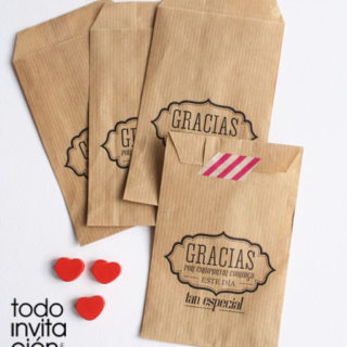 bolsas kraft detalles regalos de boda bautizo