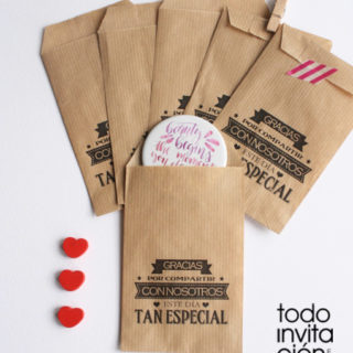 bolsas kraft detalles regalos de boda bautizo
