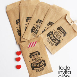 bolsas kraft detalles regalos de boda bautizo