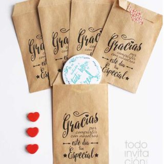 bolsa kraft gracias detalles regalos