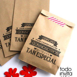 bolsas kraft detalles regalos de boda bautizo comunion
