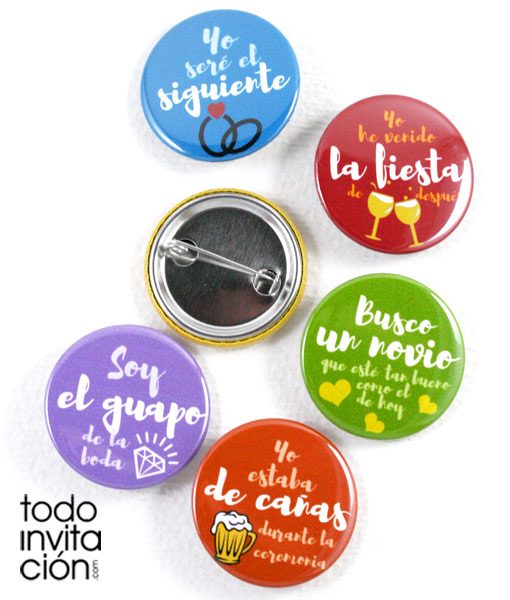 chapas divertidas para bodas frases