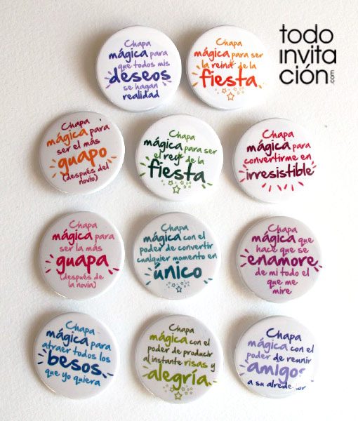 chapas magicas para bodas