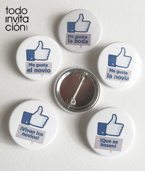 chapas me gusta para bodas