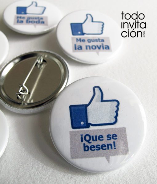 chapas me gusta para bodas