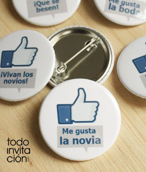 chapas me gusta para bodas