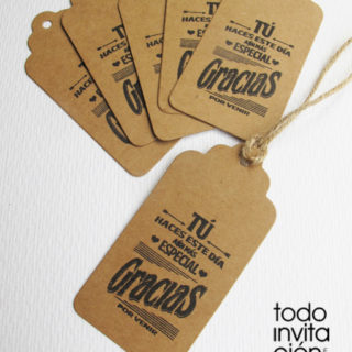 etiquetas kraft gracias por venir bodas bautizos comuniones