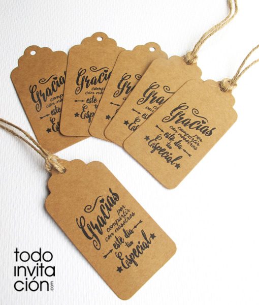 etiquetas kraft para detalles regalos invitados boda bautizo comunion