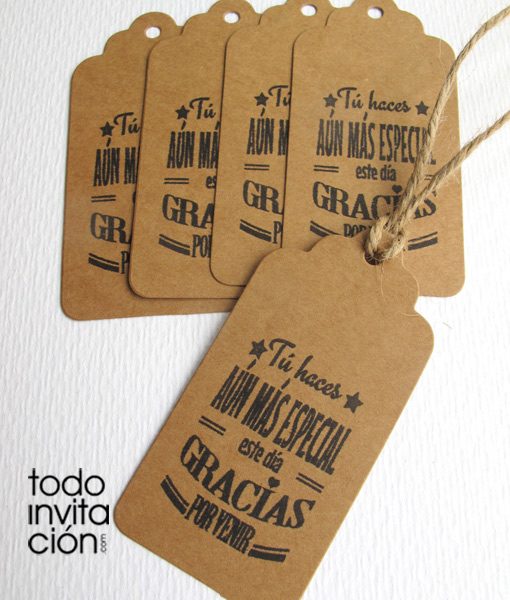 etiquetas kraft para detalles regalos invitados boda bautizo comunion