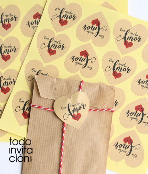 pegatina-corazon-kraft-detalles regalos amor