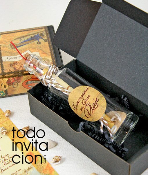 invitacion boda original mensaje botella
