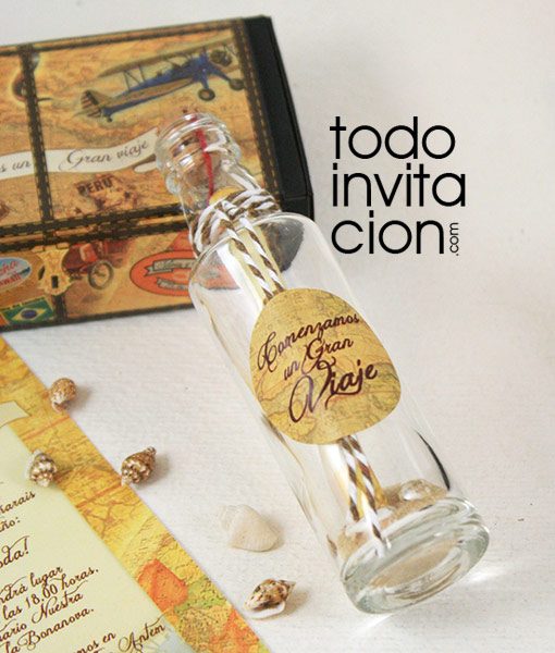 invitacion boda original mensaje botella