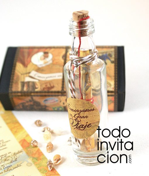 invitacion boda original mensaje botella