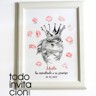 cuadro de besos huellas despedidas de soltera