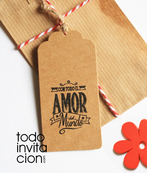 ETIQUETAS KRAFT “CON TODO EL AMOR” – Pack 20 und. - Todoinvitacion-  invitaciones y detalles diferentes