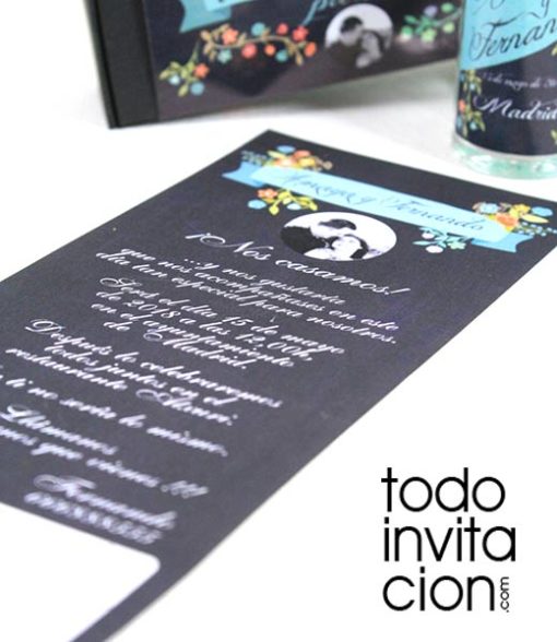 invitacion de boda original mensaje en botella