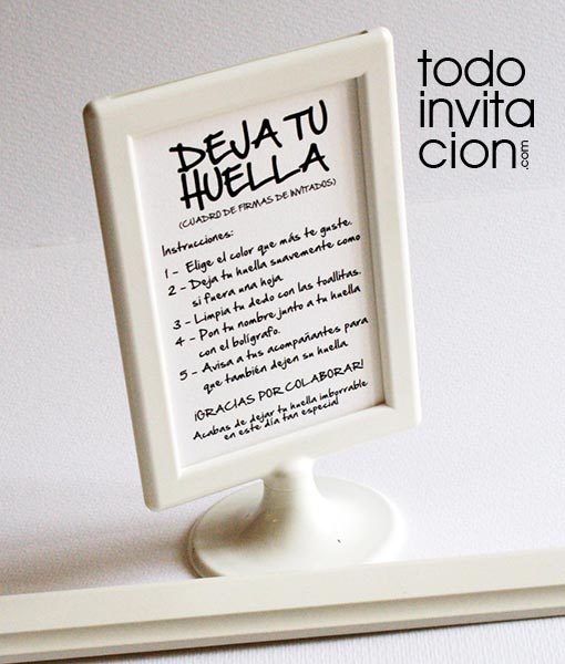 cuadro de huellas original para bodas