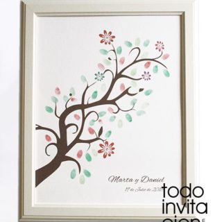 cuadro de huellas original para bodas