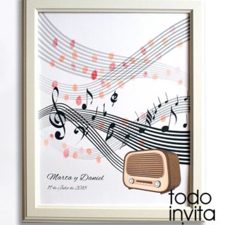 cuadro de huellas original para bodas
