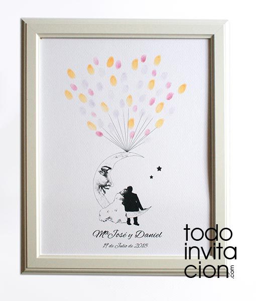 cuadro de huellas original para bodas