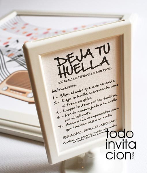 cuadro de huellas original para bodas