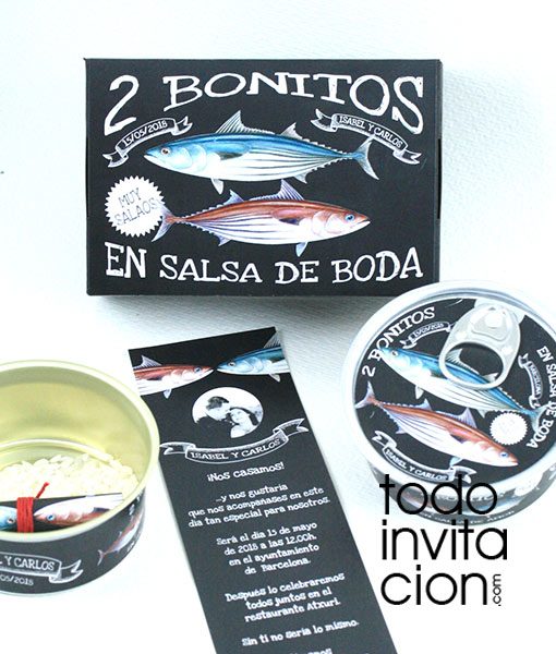 invitacion de boda lata bonitos