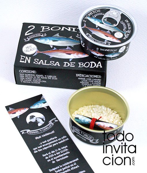 invitacion de boda lata bonitos