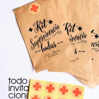 bolsas kraft kit de supervivencia boda