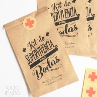 bolsa kit supervivencia para bodas