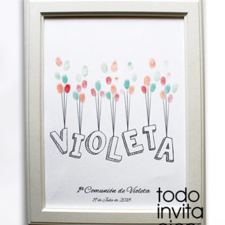 cuadro huellas comunion letras