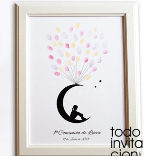 cuadro huellas comunion luna
