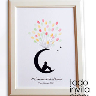 cuadro huellas comunion luna