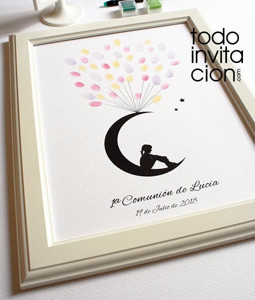 cuadro huellas comunion luna