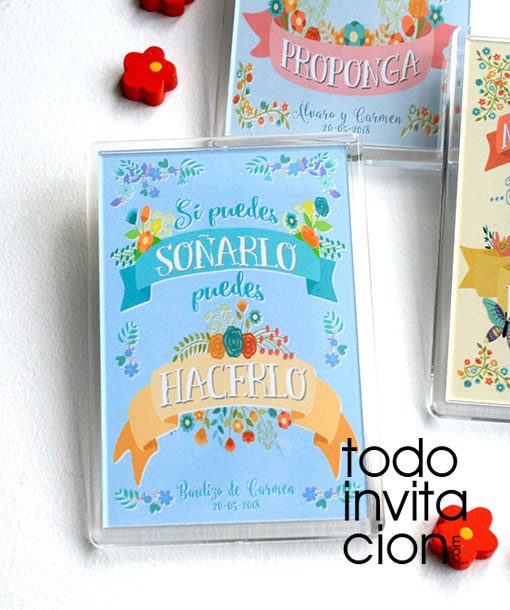 imanes frases para invitados boda comunion bautizo