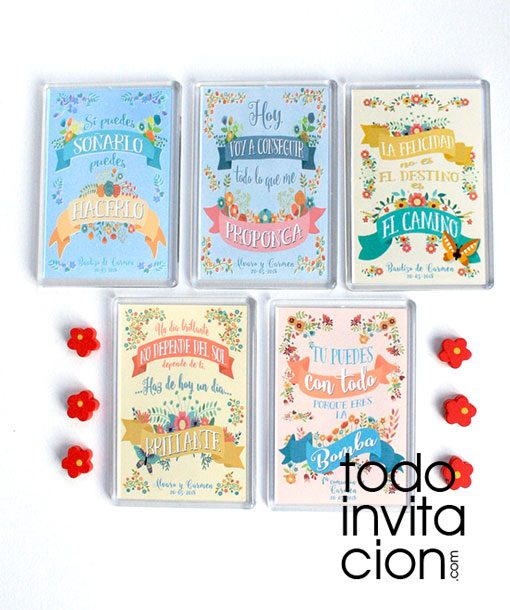 imanes frases para invitados boda comunion bautizo