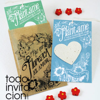 semillas para bodas - papel de semillas plantable
