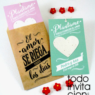 semillas para bodas - papel de semillas plantable