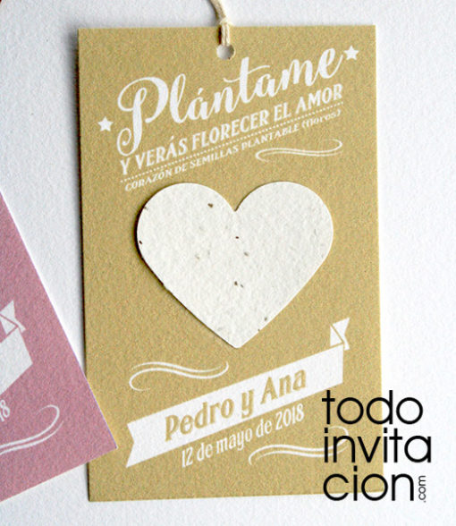 semillas para bodas - papel de semillas plantable